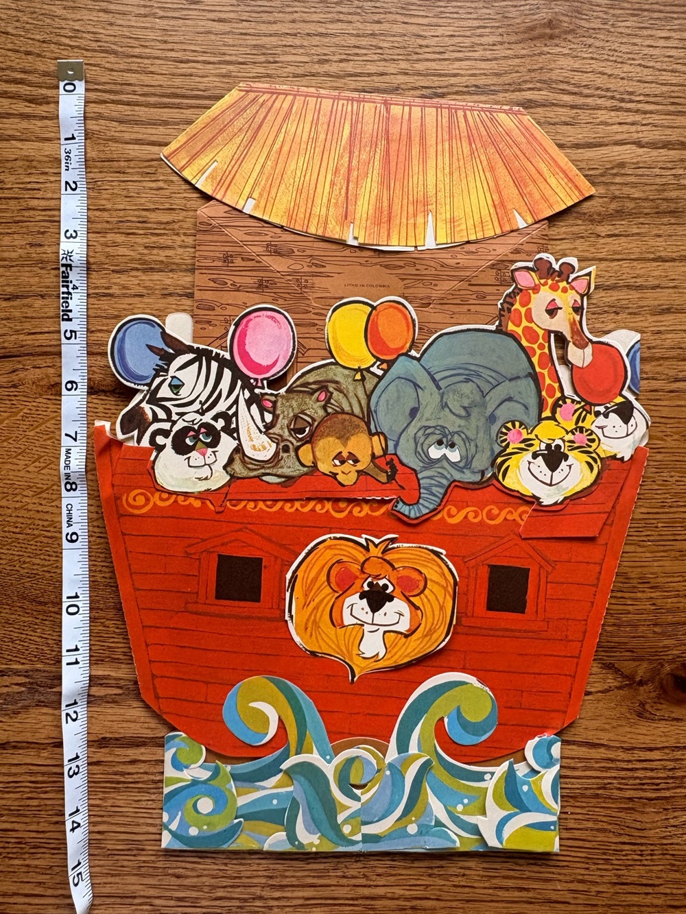Vintage Gibson Noah’s Ark Party Pop-Up Centerpiece- Party Decor- original pkg - Picture 8 of 10